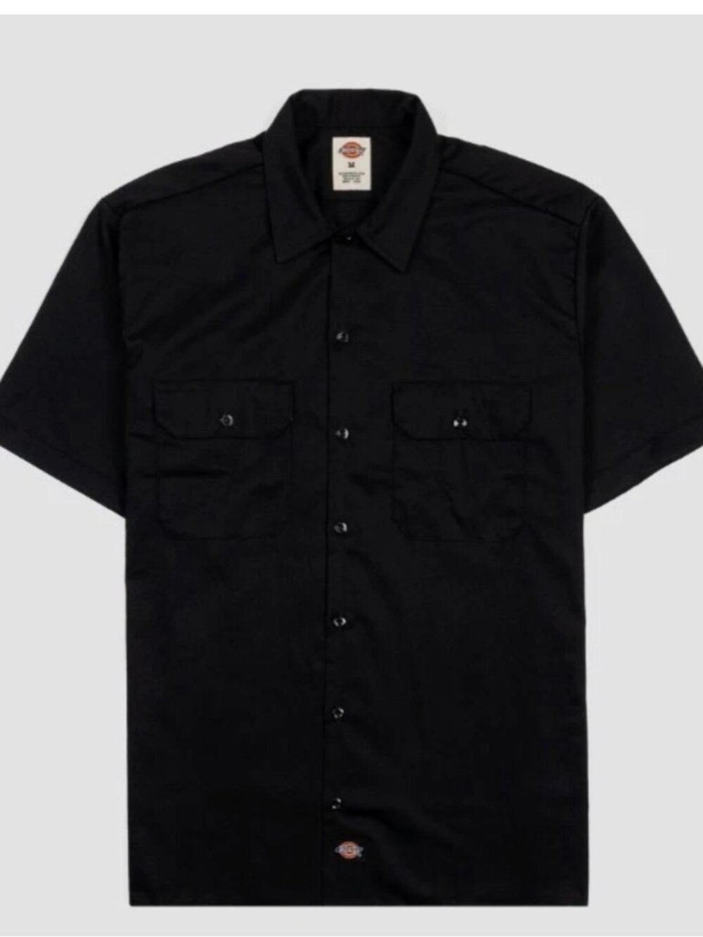 Dickies Men's Black Short Sleeve Twill Button Down Work Shirt Size 2XL. NWT
